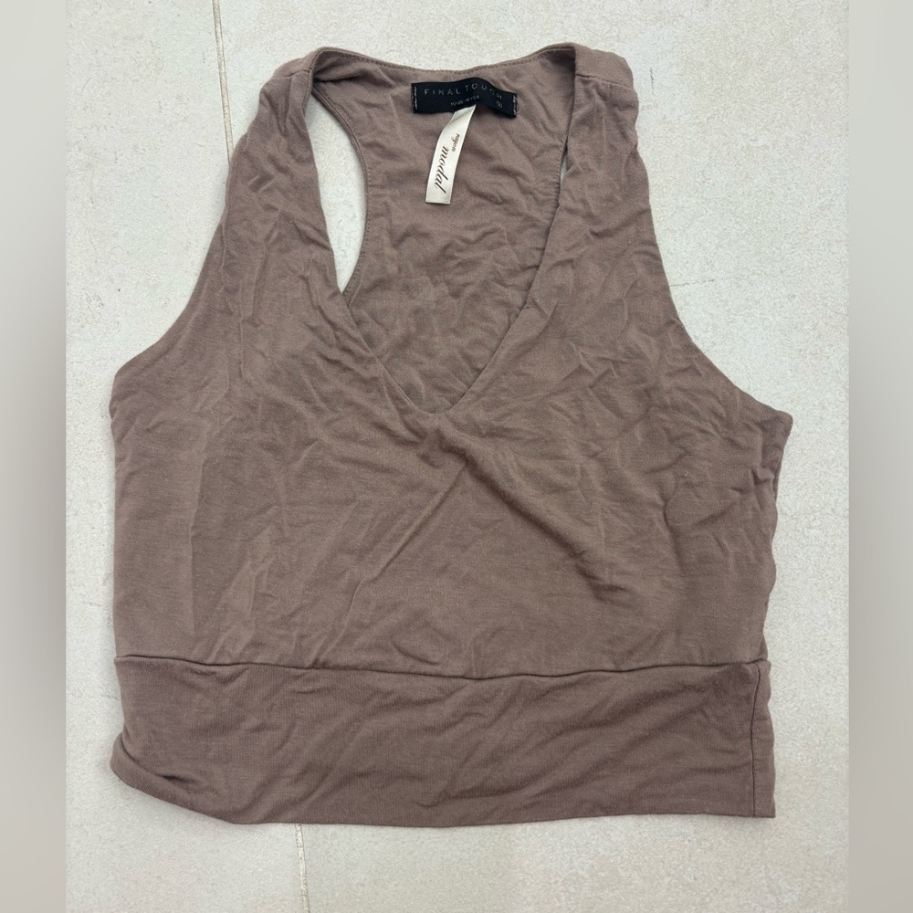 Brown Sleeveless Top